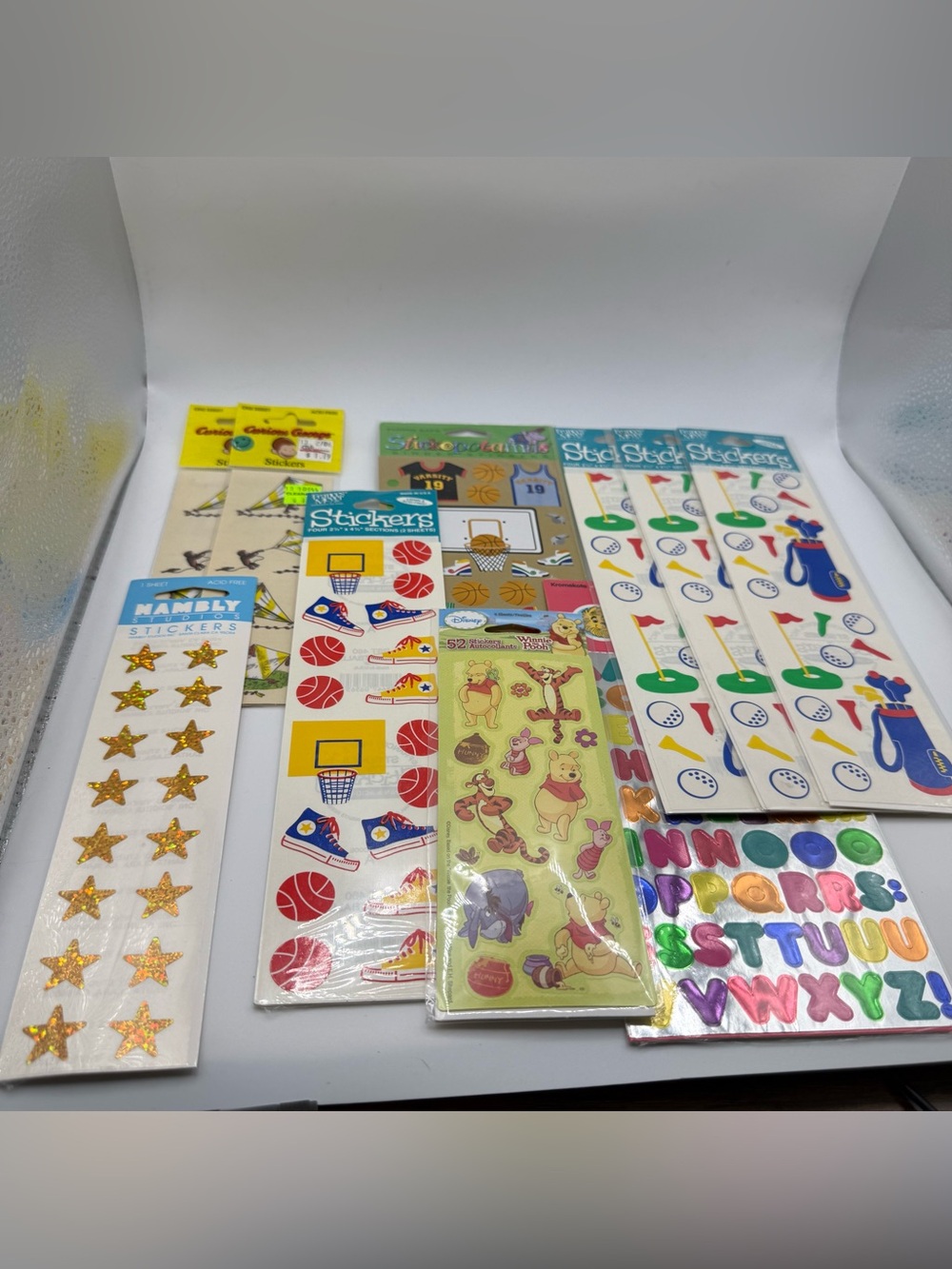 Disney Green and Yellow Winnie the Pooh Sticker Pack